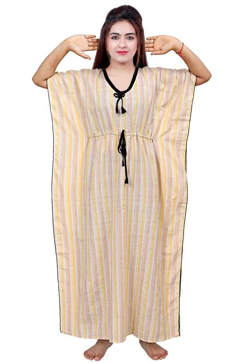 Buy NACNO Women's Printed Cotton Kaftan Nighty Night Gown Online at