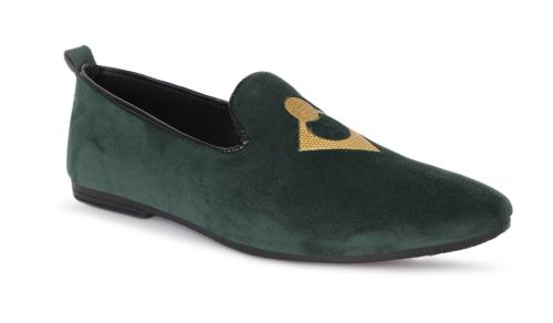 Chasers Men's Green Slip-On Loafer Shoe