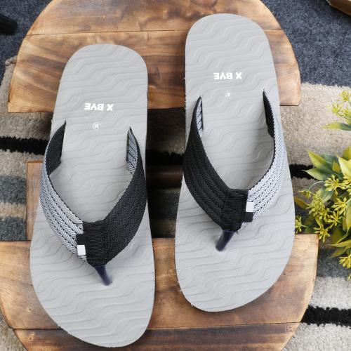 Fashionboom waterproof casual Mens Grey Flip-Flops & Slippers made of Canvas Size UK 11
