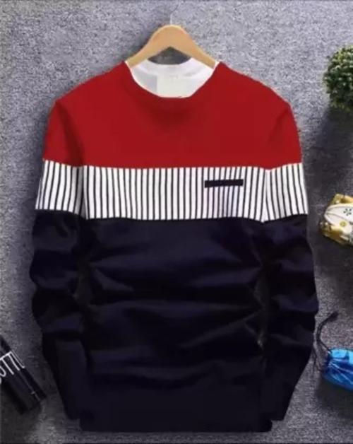 TAZO Mens Round Neck | Colourblocked Tshirts | Regular Fit | Full length Sleeve T-Shirt | T Shirt For Mens | Mens T Shirt | Mens Tshirt | Tshirt for Mens | T Shirts | Tshirts | Gym Wear | Sports Wear | Mens Tshirt | Dryfit Tshirts