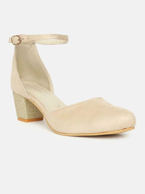 Marc Loire Women Cream Block Heels