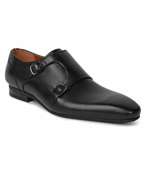 GABICCI Black Leather Slip On Formal Shoes for Men |91640144|