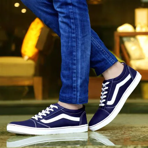 Inklenzo Blue Casual Shoes Sneaker Canvas for Mens Daily use Shoe for Boys Shoe for Men