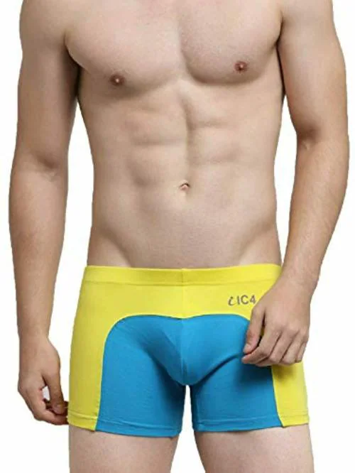 IC4 Men Blue Solid Cotton Trunk - XL