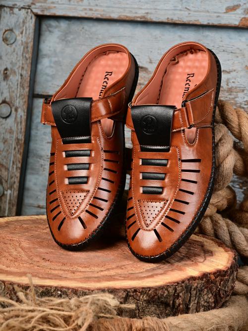 Buy Rowlans Comfortable Men Sandals (Tan) Online at Best Prices in