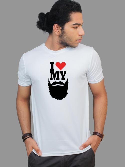 Printista Men White Polyester T-Shirt - XXL