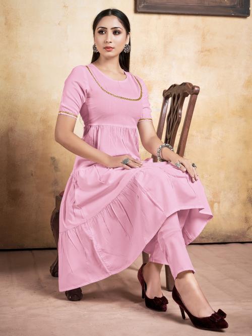 pink colour kurta for ladies