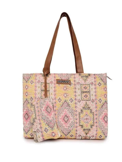 ASTRID Tote Bag With Multi Colour Dual Compartment Handbag for Stylish Women