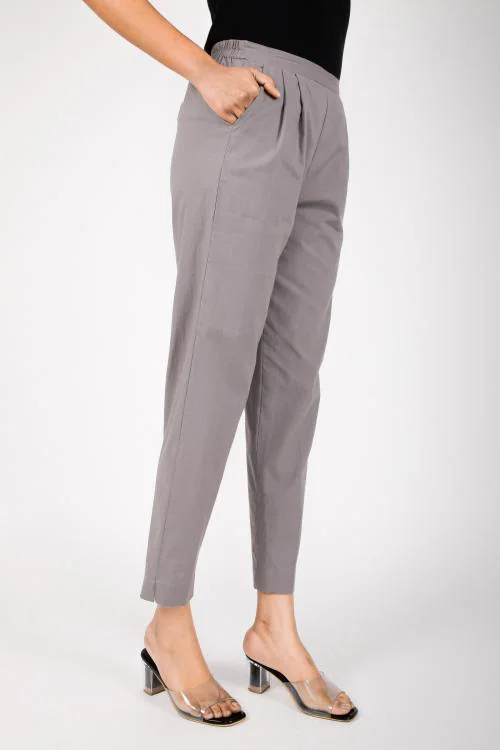 Cotton Mix Formal Wear Ladies Grey Formal Pant, 32 to 38 at Rs 1200/piece  in Delhi
