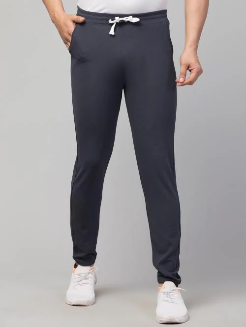 CRIMP Solid Men Dark Grey Track Pants