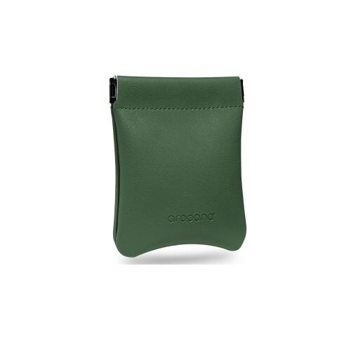 Aropana Leather Earphone Carrying Case, Mini-Storage Travel Pouch for Wired Earphones - DEEPGREEN