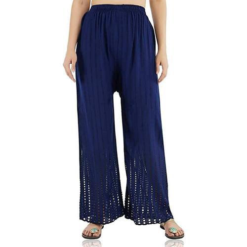 Atlara Women's Plazo Palazzo Pant Chicken Art Work Rayon Plazo (2XL to 4XL)