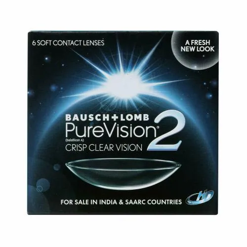 Bausch and Lomb Purevision 2 Monthly Disposable Contact Lens (-1.25, Clear, 6 Lenses)