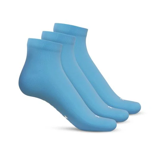 TalkingSox Ankle Socks Bamboo Ankle Length Super Soft Smart Socks With Good Grip Perfect for Daily Office/ Formal Wear, Lounge or Evening Party Daily Use for Men & Women - Sky Blue (Pack of 3)
