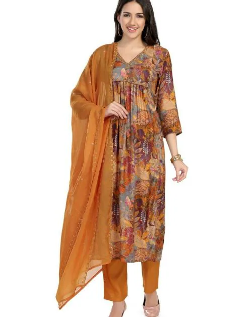 WE WOMEN EXPRESS Beautiful Alia Pattern Kurti Paired With Pant And Dupatta