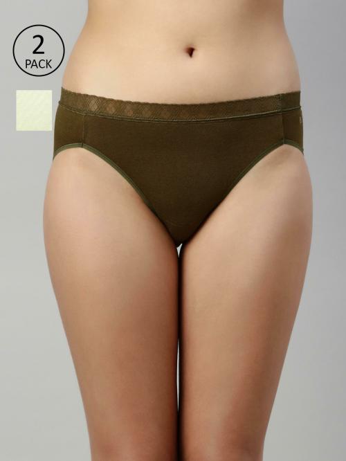 Enamor CH06-Antimicrobial And Stain Releas Finish Cotton Spandex French Brief Hipster Panty