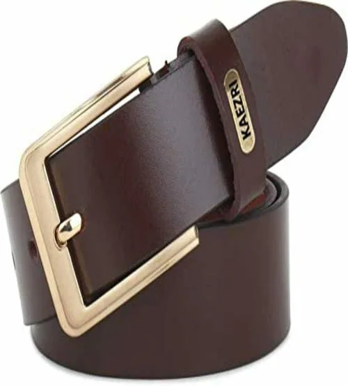KAEZRI Genuine Leather Brown Belt For Men