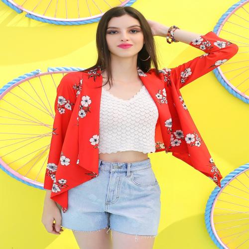 Sera Printed Long Sleeves Bohemian Crop Shrug