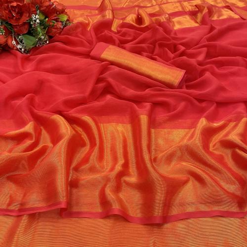 Women Red colour Saree