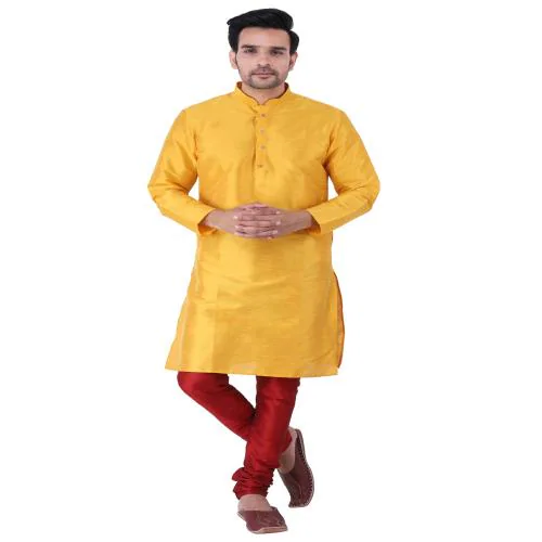 HUZUR Silk Kurta Pajama Set For Men