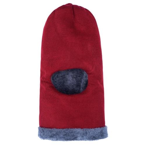 Queen Style Men and Women Woolen Monkey Cap/Balaclava (Free Size, Colour Red, Pack of 1)
