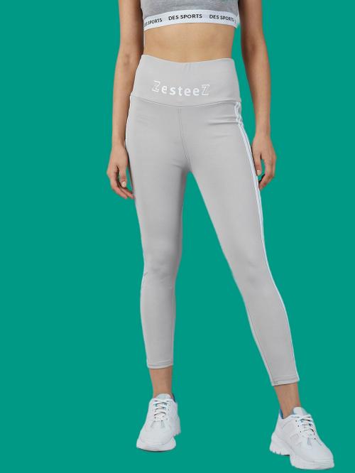 Designer Women Grey Striped Lycra Blend Tights (26) l Hose l Leggings l Leotard l Nylons l Stockings l Pantyhose l Hosiery