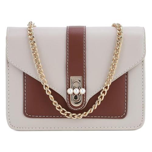 IDA COLORBLOCKED SLING BAG - Brown