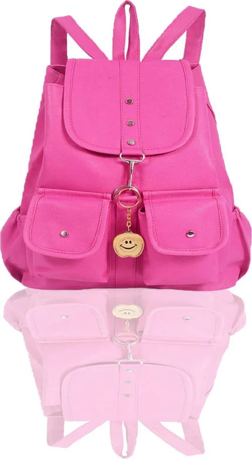 Plama Pink Pu For Girls Backpack