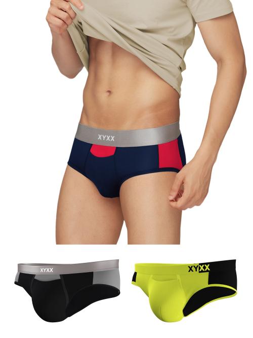XYXX Pack of 3 Intellisoft Micro Modal Dualist Men Briefs