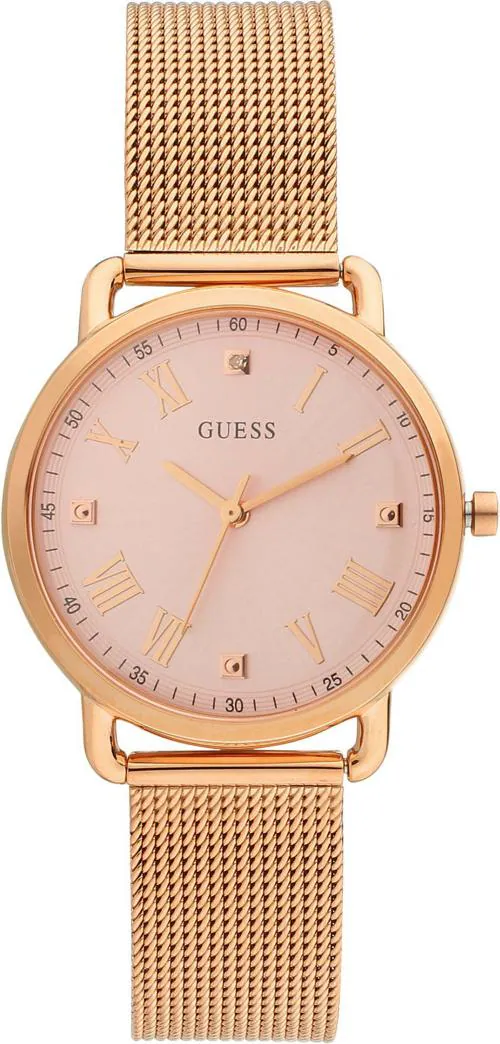 Guess Analog Rose Gold Watch For Women (Gw0031L3)