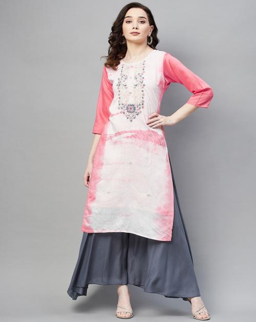 Aarika Women's Gajri Color Embellished Kurti