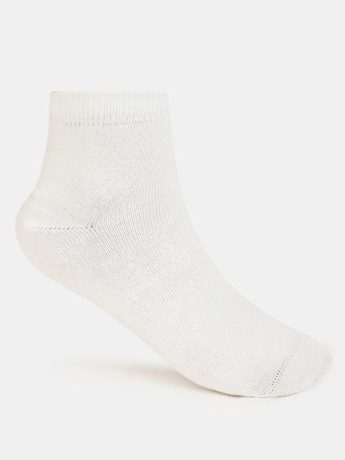 Jockey 7801 Boys & Girls White Solid Cotton Blend Ankle-Length Socks
