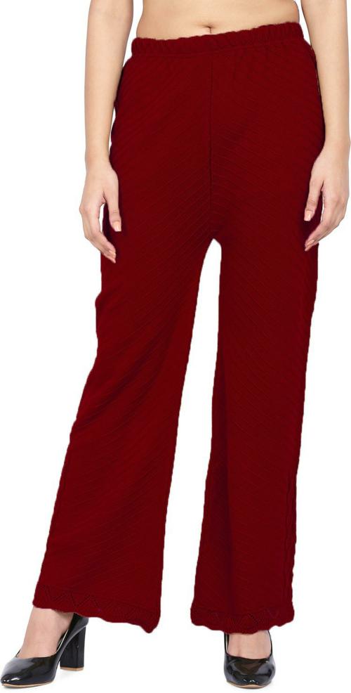 Ramp Bottoms Women Maroon Solid Wool Blend (Free Size) - JioMart