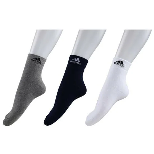 IGNOTO Premium Quality Cotton Ankle Length Flat Knit Socks || (Pack of 3) Multicolor, Assorted