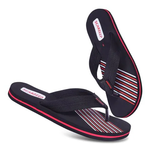 Scarzeep Men And Boys Orthocare Orthopaedic And Diabetic Slipper - 8 Uk (Black)