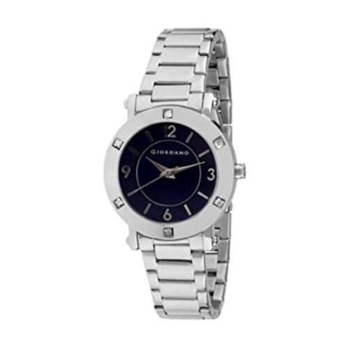 Giordano Analog Blue Dial Silver Strap Watch For Women