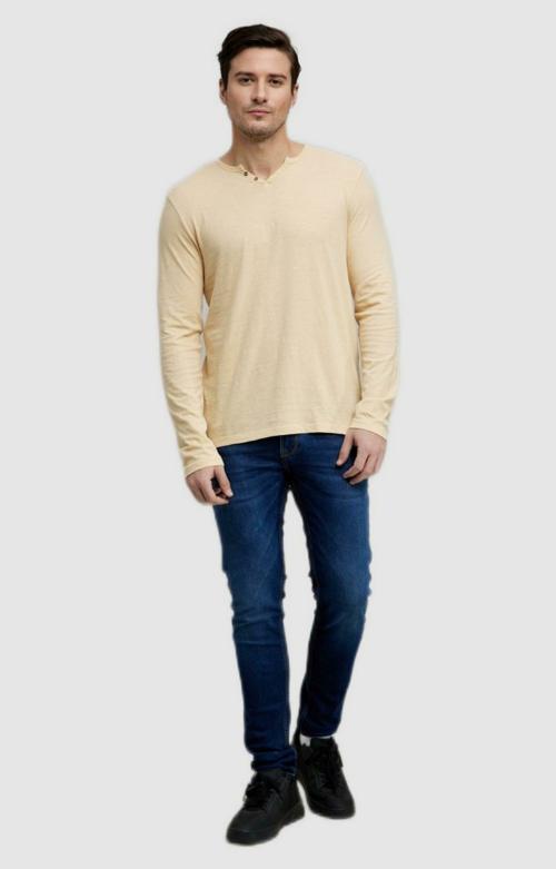 Celio Beige Regular Fit T-shirt