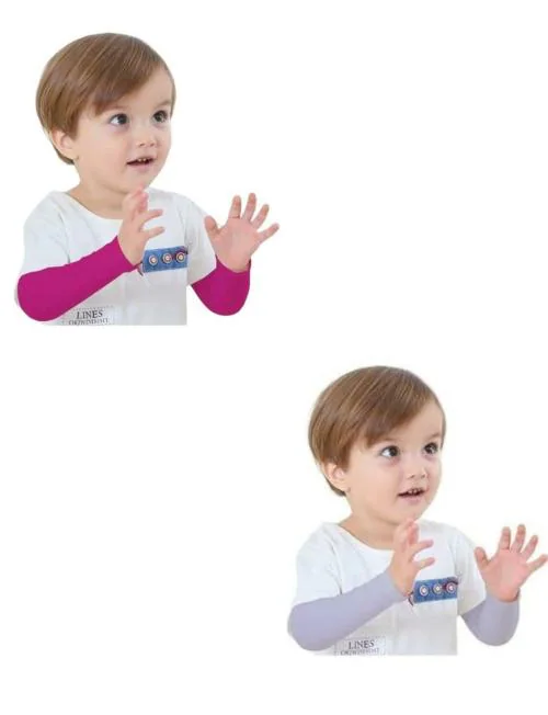 Shirsh 2 Pairs - Arm Sleeves for KID Babies Toddlers, Unisex UV Sun Protection Arm Cover Cycling, Golf, Outdoor Sports, UPF 50, Age 1-7, UV Sun Protection, Cooling Sleeves