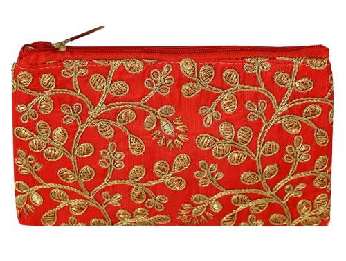 Kuber Industries Red Cotton Hand Purse Wallet For Party