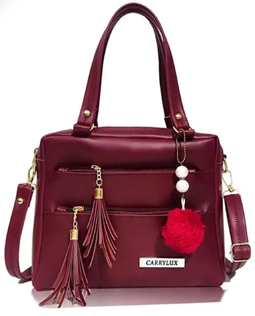 Carrylux Women's Satchel Bag | Top Handle, And Detachable Sling Strap | Handbag, Purse, Crossbody Bag