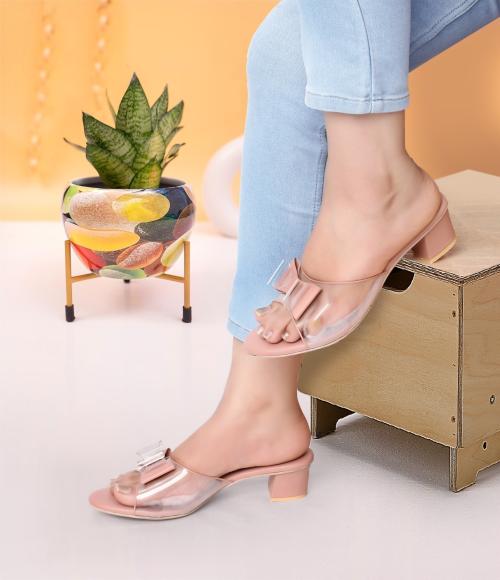 AANA FASHION Women Fashion Heel Sandal Casual Comfortable Sole Fancy Design Sandals(Pink)