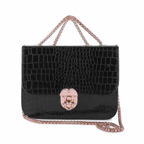 DN Enterprises Sling Bag Hand Bag Checker Printed Black Color Purse For Daily Trips, Travel, Office & All Occasions For Women & Girls - Black