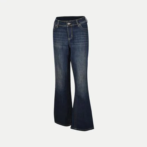 Rad Prix Women Dark Blue Denim casual Pant