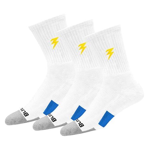 BLITZSOX Men's Regular Cotton Blend Socks (Pack of 3) (BLTZ-TNS-F-PW_White)