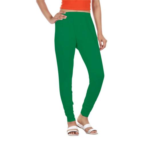 HIRSHITA Women Light Green Solid 100% Cotton Leggings (XXL)