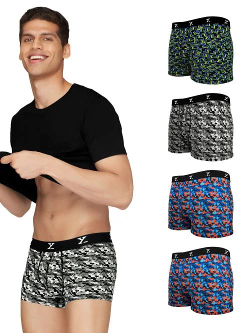 XYXX Pack of 5 Intellisoft Micro Modal Shuffle Men Trunks