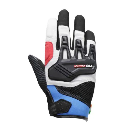 TVS Racing Riding Gloves City Blue & Red - XL