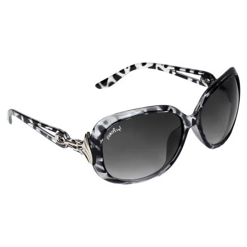 GLAMORSTYL20222022 Stylish Modern Cat eye Over size Sunglasses for women( Size Medium)BLACKPRINT