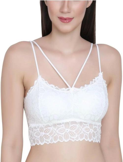 All Day Long White Stylish and Trendy Bralette for women (28B)