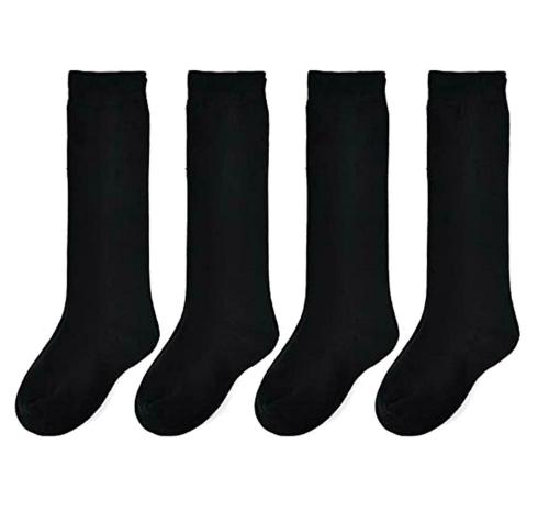 INFISPACE Unisex Black Cotton Socks Pack of 6 Socks